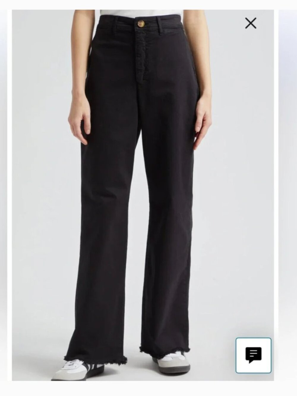 Marine Layer Black Boot-Cut Wide-Leg Jeans size 10
